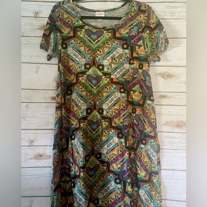 LuLaRoe Carly High Low Hem Swing Dress Size X-Small